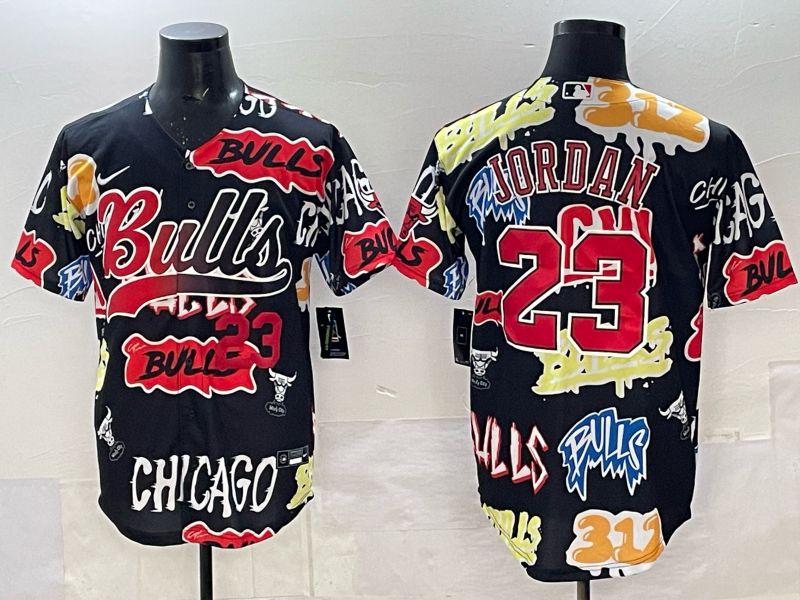 Men Chicago Bulls Nike #23 Jordan black NBA 2025 Jersey style 03